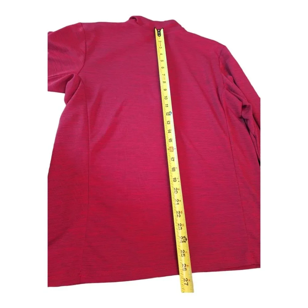 Russell Athletic Dri-Power Lightweight 1/4 Zip Men's Heathered Pullover Maroon M